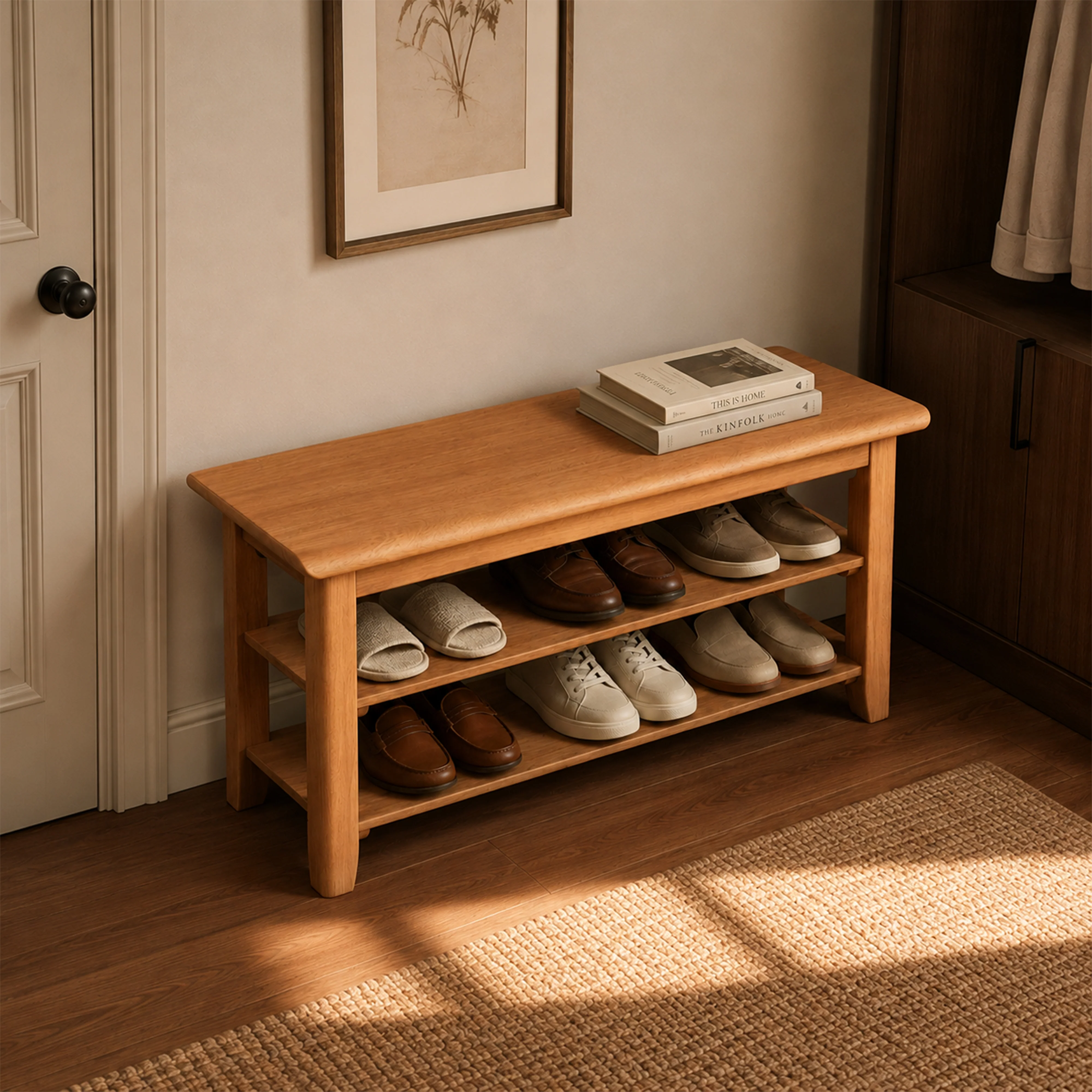 Timber Shoe Rack Bench - Image 8